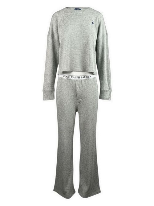 tuta donna in jersey grigio Ralph Lauren | 4P0380202